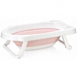 Cadita pliabila pentru bebelusi cu dop de scurgere, maja, 82 x 48 x 23.5 cm, keeeper, nordic pink