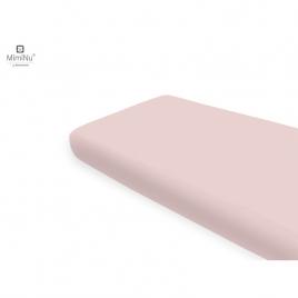 Miminu - cearceaf cu elastic, din bumbac certificat oeko tex standard 100, pentru pat 160x80 cm, colectia royal, powder pink