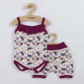 Set 2 piese pentru vara: pantaloni scurti, body cu volanas, marime 56, din bumbac 100%, new baby, little girl