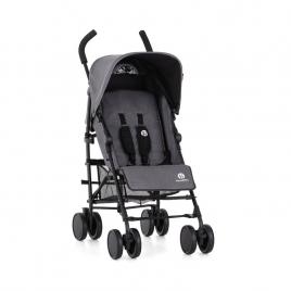 Petite&mars - carucior sport musca, cu spatar reglabil, capotina xxl, usor, 7.9 kg, 6 luni+, conform cu standardul european de securitate en 1888:2018, gri