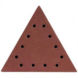 Abrazive/smirghel triunghiular pentru slefuitor perete, cu scai, gauri, p60, set 5 buc, 285 mm, dedra