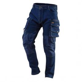 Pantaloni de lucru tip blugi, cu intariri pentru genunchi, model denim, marimea xxl/56, neo