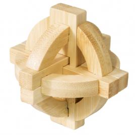 Joc logic din lemn de bambus disc dublu