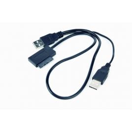 Cablu usb gembird adaptor, usb 2.0 (t) la slim s-ata (t), 50cm, pt. ssd, dvd,