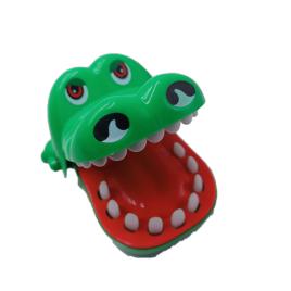 Jucarie interactiva, model crocodil la dentist, plastic, 13 cm, verde
