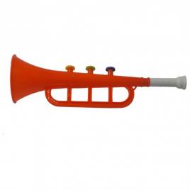 Jucarie trompeta, zgomot de trompeta, portocaliu, 30 x 10 cm, dalimag