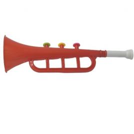 Jucarie trompeta, zgomot de trompeta, rosu, 30 x 10 cm, dalimag
