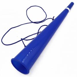 Vuvuzela goarna simpla, petreceri, stadion, miting, albastra, snur, 36 cm