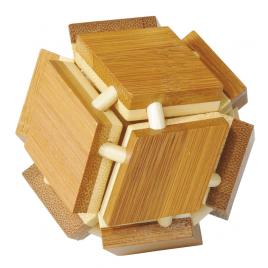 Joc logic iq din lemn bambus 3d magic box