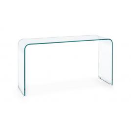 Consola din sticla transparenta iride 125 cm x 40 cm x 70 h