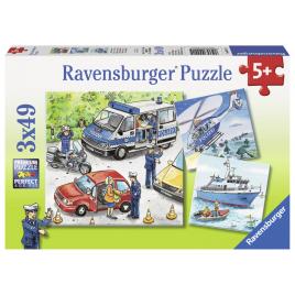 Puzzle politie - 3x49 piese