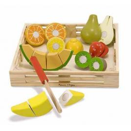 Set fructe lemn pentru taiat - melissa & doug