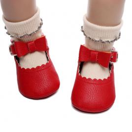 Pantofiori rosii pentru fetite - bella (marime disponibila: 3-6 luni (marimea