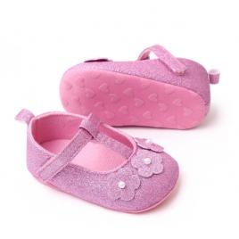 Pantofiori roz ciclamen pentru fetite - sweety (marime disponibila: 3-6 luni