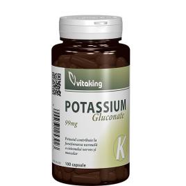 Potasiu (gluconate) 99mg 100cps - supliment alimentar esențial