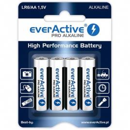 Baterie alcalina lr06 blister 4 buc everactive