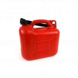 Canistra rosie din plastic pentru combustibil, capacitate 10 litri