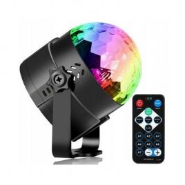 Proiector LED RGB Minge Disco cu telecomanda, Gonga® Negru