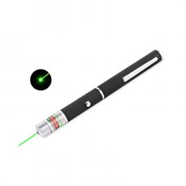Laser pointer verde, tip stilou, metalic, 3v