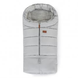 Petite&mars - sac de iarna pentru carucior, landou sau scaun auto jibot, 100x48 cm, impermeabil, cu elemente reflectorizante, extensibil, 3 in 1, steel grey