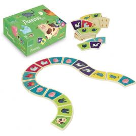 Joc domino ferma din lemn 28 piese