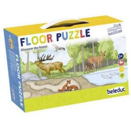 Puzzle de podea din lemn descopera padurea 40 piese