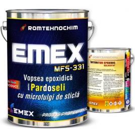 Pachet vopsea epoxidica pardoseala cu microfulgi “emex mfs-331” - alb - bid. 4 kg + intaritor - bid. 0.76 kg
