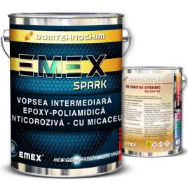 Pachet vopsea intermediaraepoxy-poliamidica “emex spark” - rosu-oxid - bid 30 kg + intaritor bid.4.20 kg