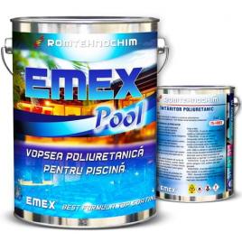 Pachet vopsea poliuretanica piscina “emex pool” - alb - bid. 20 kg + intaritor - bid. 4 kg