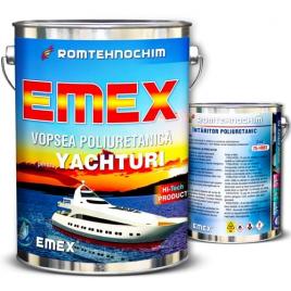 Pachet vopsea poliuretanica de yachturi “emex” - albastru - bid. 4 kg + intaritor - bid. 0.8 kg