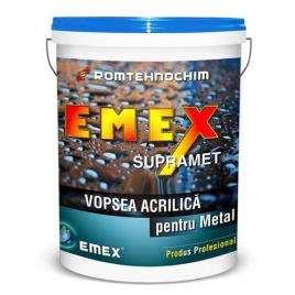 Vopsea acrilica metal “emex supramet” - alb - bid. 4 kg