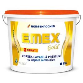 Vopsea lavabila premium “emex gold” - alb - bid. 15 l