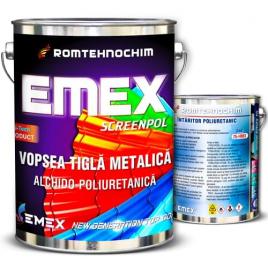 Pachet email alchido-poliuretanic “emex screenpol” - maroniu ral 3009 - bid. 20 kg + intaritor - bid. 4.60 kg