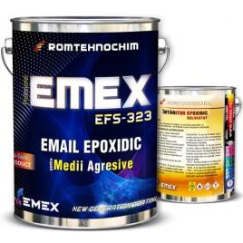 Pachet email epoxidic cu microfulgi “emex efs-323” - alb - bid. 20 kg + intaritor - bid. 3.80 kg