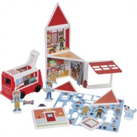 Set de joaca magnetic statia de pompieri- melissa & doug