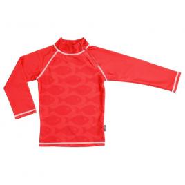 Tricou de baie fish red marime 110-116 protectie uv swimpy