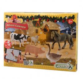 Calendar de craciun collecta cu figurine pictate manual viata la ferma 84178
