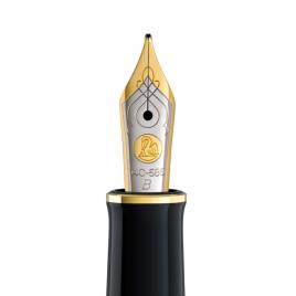 Penita b din aur de 14k/585 ornament din rodiu pentru stilou m400 bicolora