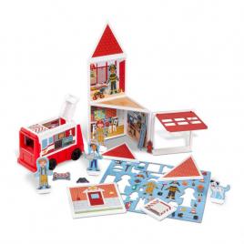 Set de joaca magnetic statia de pompieri melissa and doug
