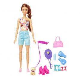 Set de joaca barbie cu papusa si accesorii sport