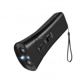 Aparat portabil cu ultrasunete impotriva cainilor agresivi ideallstore®, bye doggie, plastic, 13.5 cm, negru