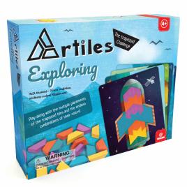 Joc educativ tip mozaic cu forme trapezoidale explorare