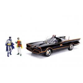 Masinuta rc batmobile scara 1:18 cu 2 figurine batman si robin