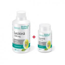 Pachet lecitina 1200mg *90cps + 30cps rotta natura