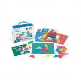 Joc creativ tangram traditional cu piese translucide