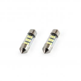 Set becuri auto cu led sofit compatibil c5w 9 smd 31mm alb 12v, destinat competitiilor auto sau off-road