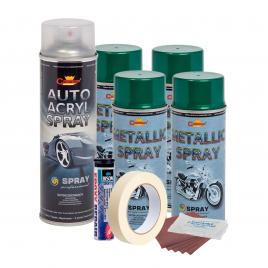 Kit complet reparatie si vopsire jante culoare verde metalizat, v4