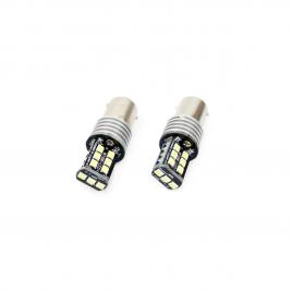 Set becuri auto cu led canbus compatibil p21w ba15s 15 smd 7.5w alb 12/24v, destinat competitiilor auto sau off-road