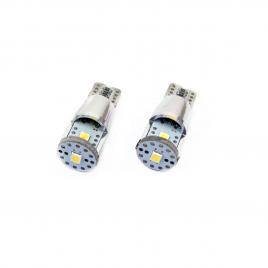 Set becuri auto cu led canbus compatibil t10e w5w 3 smd alu alb 12v/24v, destinat competitiilor auto sau off-road