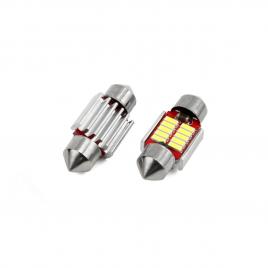 Set becuri auto cu led canbus sofit compatibil c5w 10 smd 31mm alb 12/24v, destinat competitiilor auto sau off-road